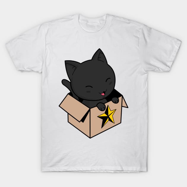 Cat Box Cute T-Shirt by oneskyoneland